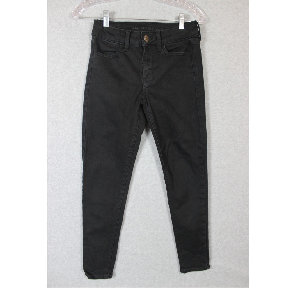 American Eagle Outfitters Womens‎ Black Jegging Stretch Jeans Size 2 Short